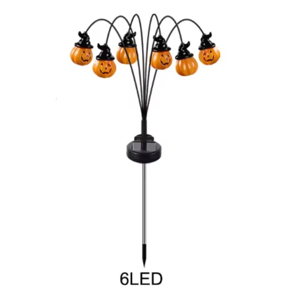 

2/4PCS Halloween Solar Pumpkin Pathway Lamp Scary Solar Markers Lights Festival Theme Waterproof Outdoor Holiday Christmas decor 2PC