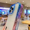 Crossbody Lanyard Gradient Clear Acrylic Case For Iphone 14 13 12 11 Pro Max Soft Tpu Edges Cover With Rope Strap Shell