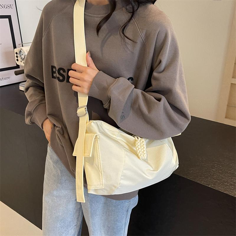 Холщовая сумка через плечо Женская большая сумка Большая вместительная дорожная сумка — фото 3