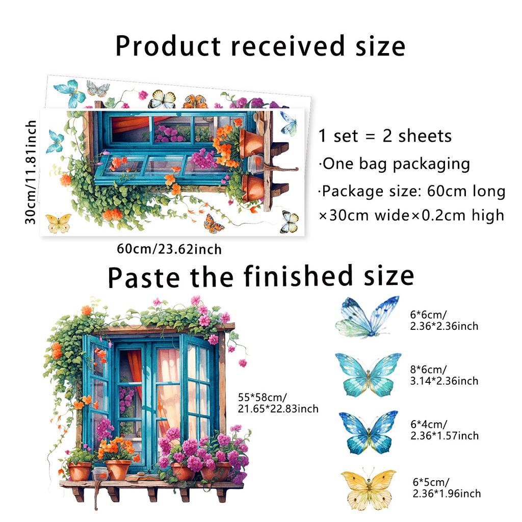 Animal Mushroom Butterfly Wall Sticker Kids Room Background Home Decoration Mural Living Room Wallpaper Funny Decal