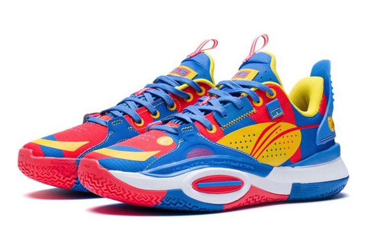 Li Ning YOUNG Low Top Basketball Shoes Blue Red Unisex YKBS024-1