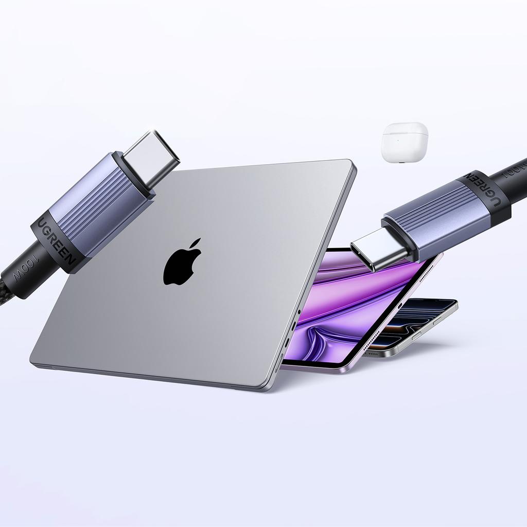 Kabel Przewód Usb-C Pd Do Szybkiego Ładowania 100W 0.5M - Czarny