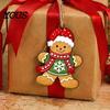 Holiday Scene Layout Accessories Gingerbread Man Wooden Pendant for Christmas Tree Decoration, Rustic Xmas Hanging Traditional Crafts Ornaments