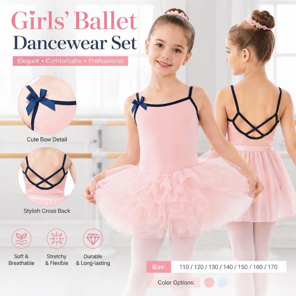 Butterfly Bow Gymnastics Tutu Skirts Sleeveless Ballet Leotard Girl Ballet Tutu Dress  Examination