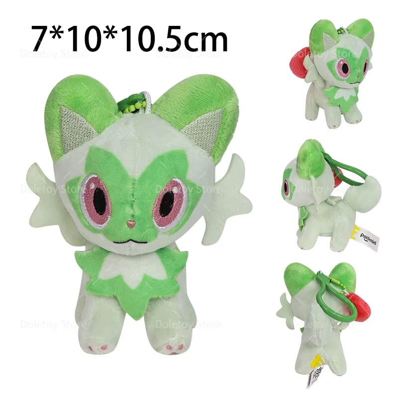 32 Styles Original Pokemon Plush Keychain Pikachu Bulbasaur Gengar Mimikyu Plusle Minun Kawaii Backpack Pendant Keyring Present