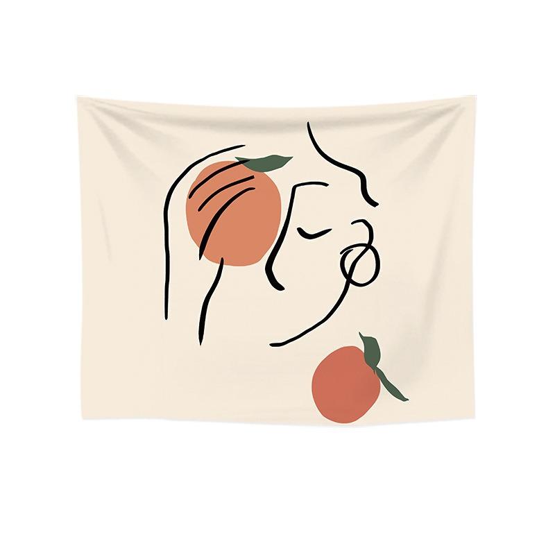 Einfacher Wandteppich mit Morandi-Farbmuster, Heimwanddekoration, Wandteppich für Schlafzimmer, Wohnzimmer