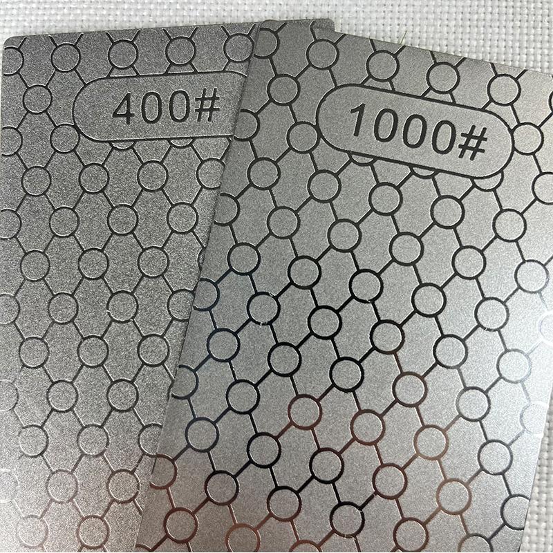 Preminum Diamond Honeycomb Pattern Sharpening Stone Quick Grinding Sharpening Stone for Kitchen and Outdoor Knives