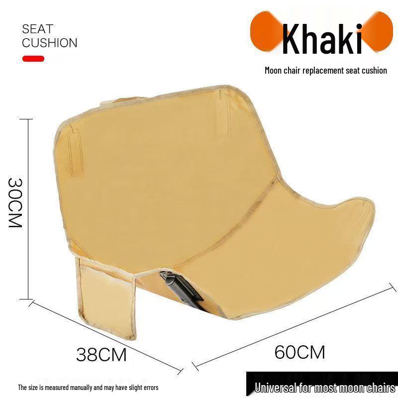 Thickened 600D Oxford Moon Chair Replacement Cushion for Outdoor Camping - High Back Folding Seat Cover хаки
