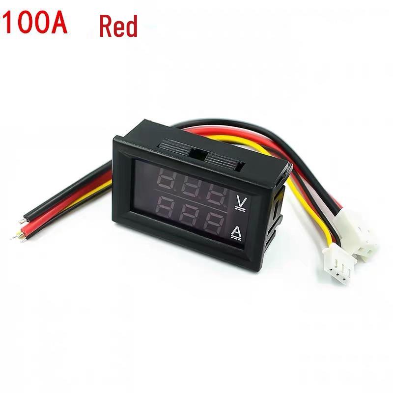 LED Dual Display Digital Ammeter Voltmeter 0-100V 1A/10A/50A/100A