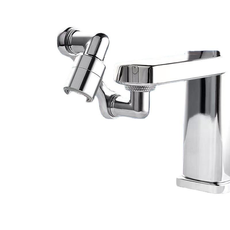 Mechanischer Arm Universeller Wasserhahnverlängerer Waschbecken, Multifunktionaler Vollkupfer Drehbarer Haarwaschhahn, Verlängerter Universeller Wasserhahn