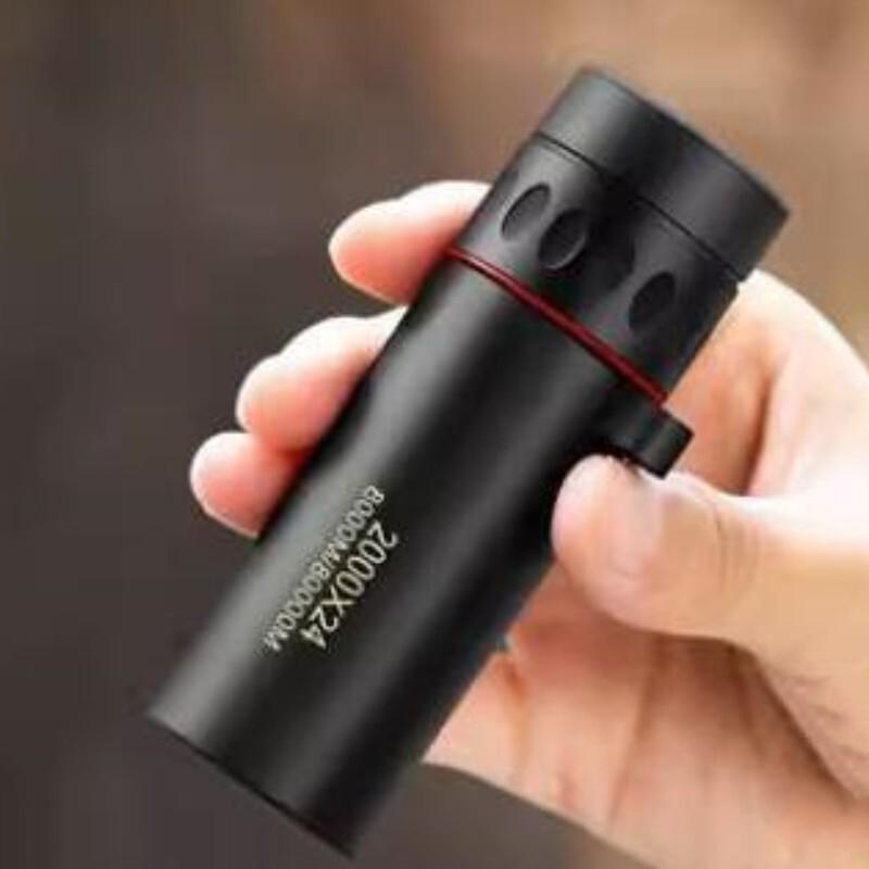 Hög effekt 2000x24 Monokulärt teleskop med universell telefonadapter för campingresor