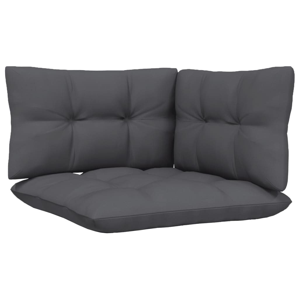 9 Piece Garden Lounge Set with Anthracite Cushions Pine Wood