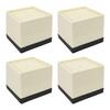 Set of 4 Square Height Adjustable Legs, 2-Level Extension, for Sofas, Kotatsu Tables, 500kg Weight Capacity (Ivory)