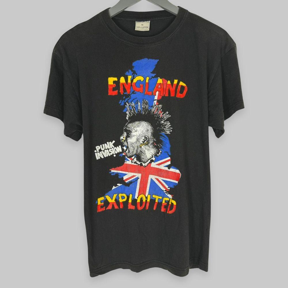 90s The Exploited ‘Punk Invasion’ Euro Black Unisex Tshirt Reprint S5XL KH8977 XXXXL