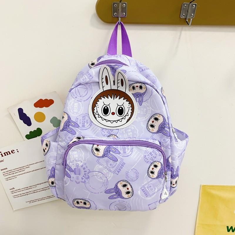 Cartoon Kids Dual Shoulder Backpack Large Capacity Print Schoolbag Students