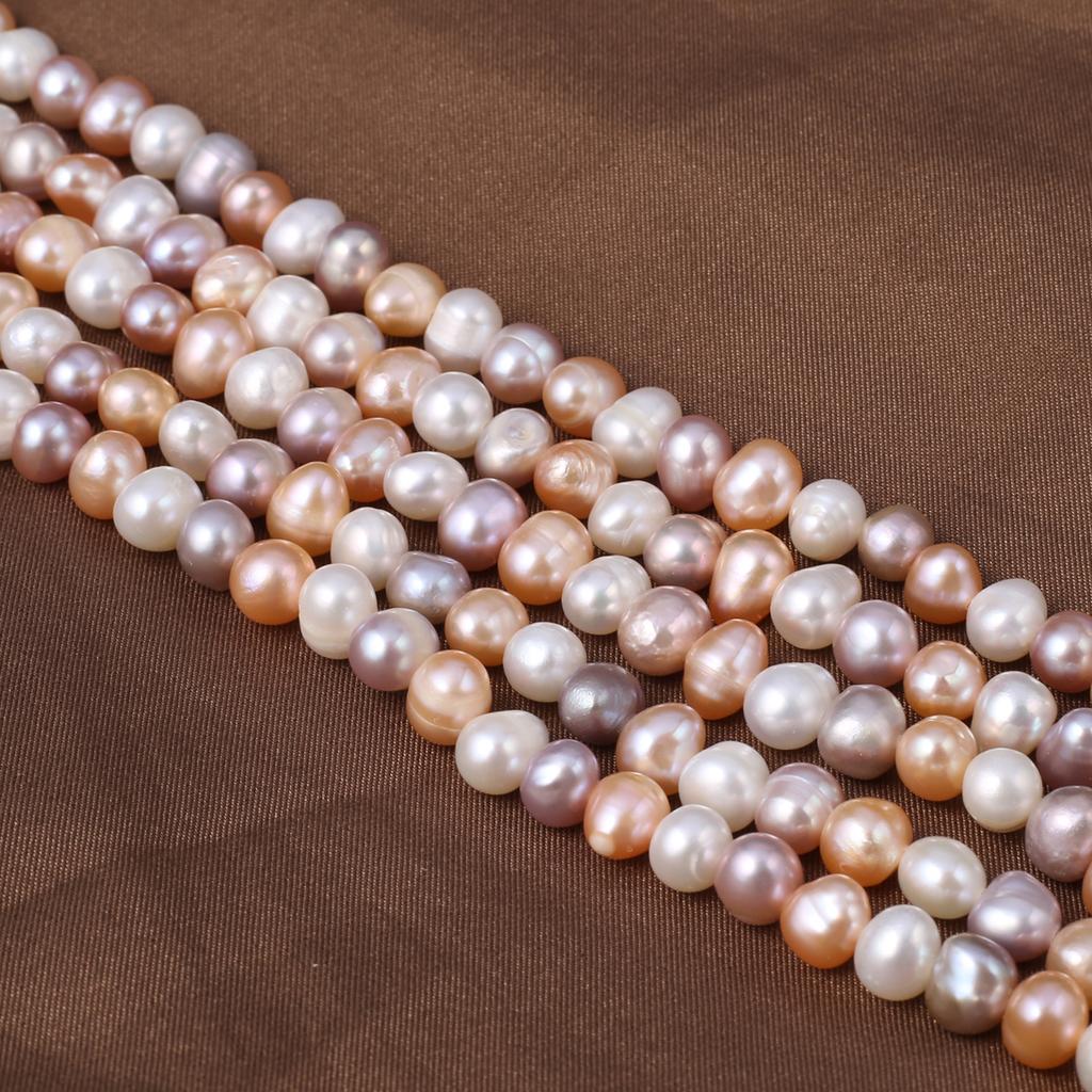 1String, White Natural Freshwater Pearls, Handmade Rice Pearl Beads, 3-4 Mm, for DIY Necklace Accessories, Jewelry Making, Women Gift, 36 Cm