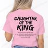 Daughter of The King T-shirts, Aesthetic Christian Tshirts, Women's Religious Shirt, Bible Verse Tees, Christian Church Tops