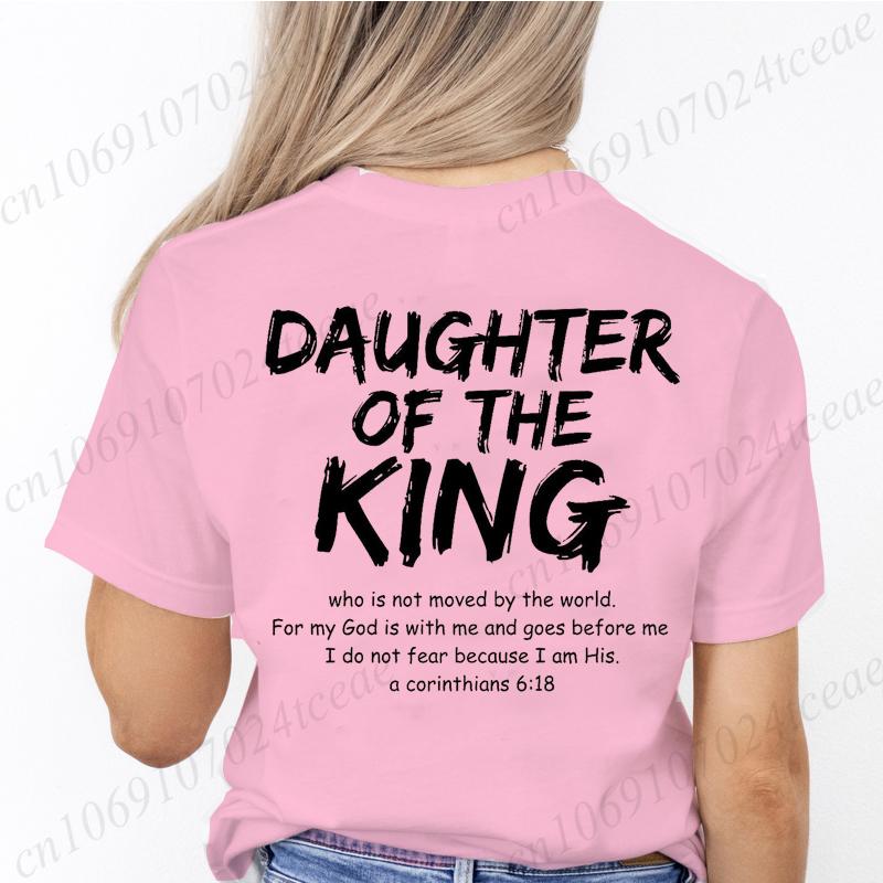 Tochter des Königs T-Shirts, Ästhetische Christliche T-Shirts, Religiöses Shirt für Damen, Bibelvers T-Shirts, Christliche Kirchen Oberteile