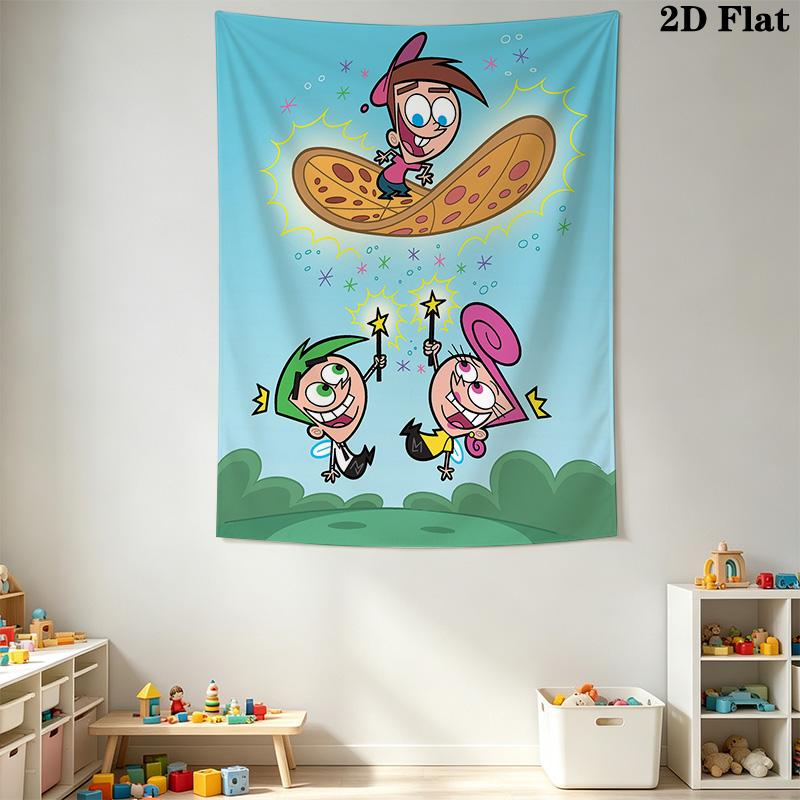 Fairly OddParents Pattern Home Decor Tapestry, Wall Hanging, Decorative RV Wall Cloth.XGT0914136