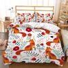 3D Cartoon Fox Pattern Bedding Set Home Decoration Duvet Bedding Gift for Children and Teenagers