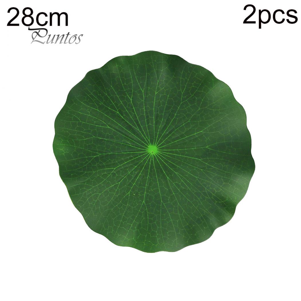 

Домашние магазины 2 шт. искусственные плавающие листья лотоса поддельные листва растение сад пруд бассейн декор 28cm