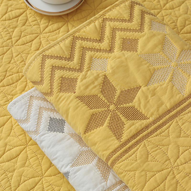 Universal Washed Cotton Embroidered Sofa Cushion for All Seasons Modern Simple Anti-slip Washed Sofa Cushion Towel