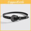 Fashionable Leather Belt With Large Metal Buckle For Women Casual And Party Wear