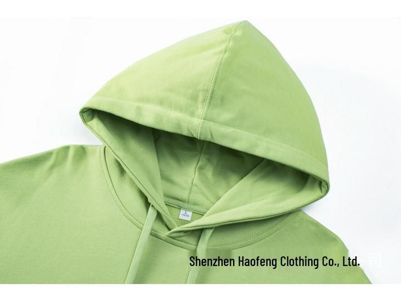 Heavyweight Drop Shoulder Pure Cotton Hooded Sweatshirt with Custom Logo and Printing