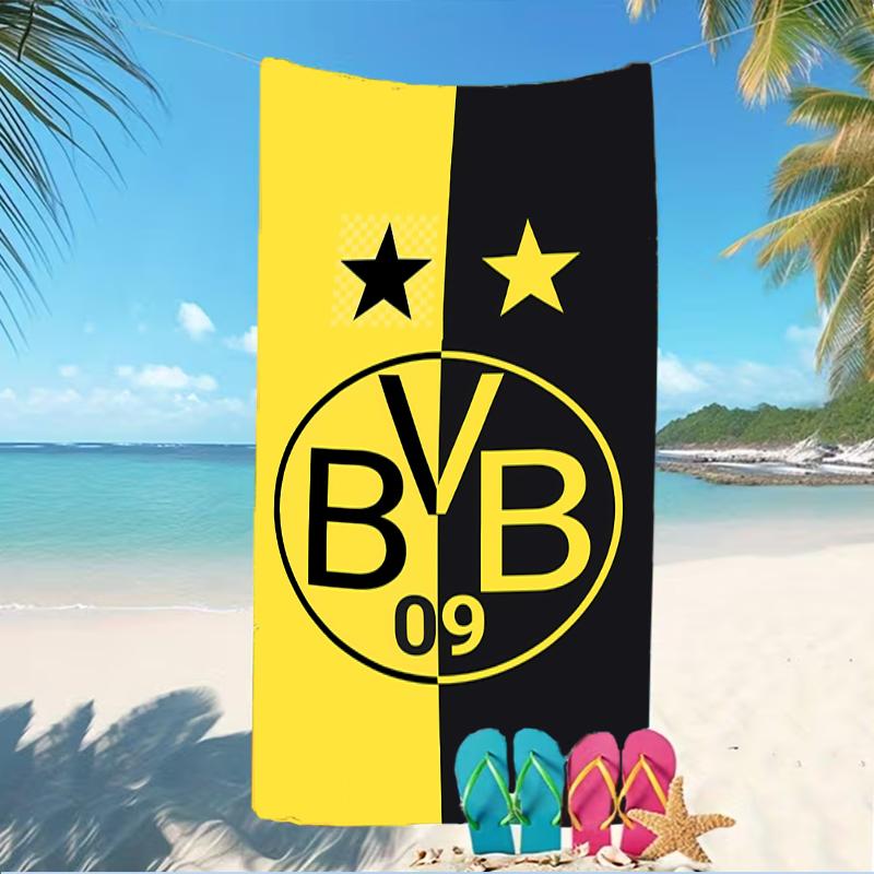 Beach Towel with Borussia Dortmund Pattern - Soft,absorbent,machine Washable Lightweight&Modern,swimming,Travel Essentials