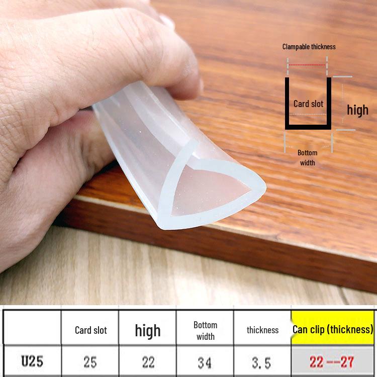 Transparent Silicone Corner Protectors for Baby Safety - Soft, Thickened, Anti-Collision Strips for Desktops