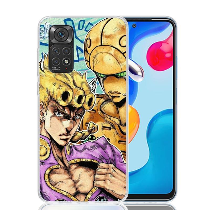 JoJo Adventure Giorno Giovanna Phone Case For Xiaomi Redmi Note 15 14 13 12S 12 Pro Plus 11S 11E 11 11T 10S 10 Art Soft Pattern