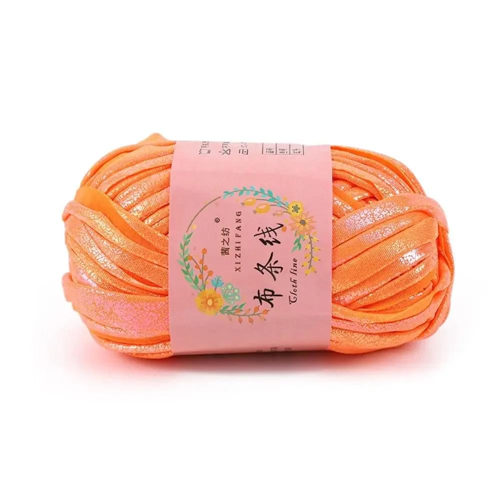 100g Imitationsläder Glänsande Virkgarn DIY Handstickningsgarnnystan För Väska Filt Kudde T-shirt Stickning Virkgarn