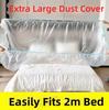 1Pcs Transparent Disposable Bed Dust Cover Waterproof Thick Plastic Furniture Protection Easy Application Elastic Edges