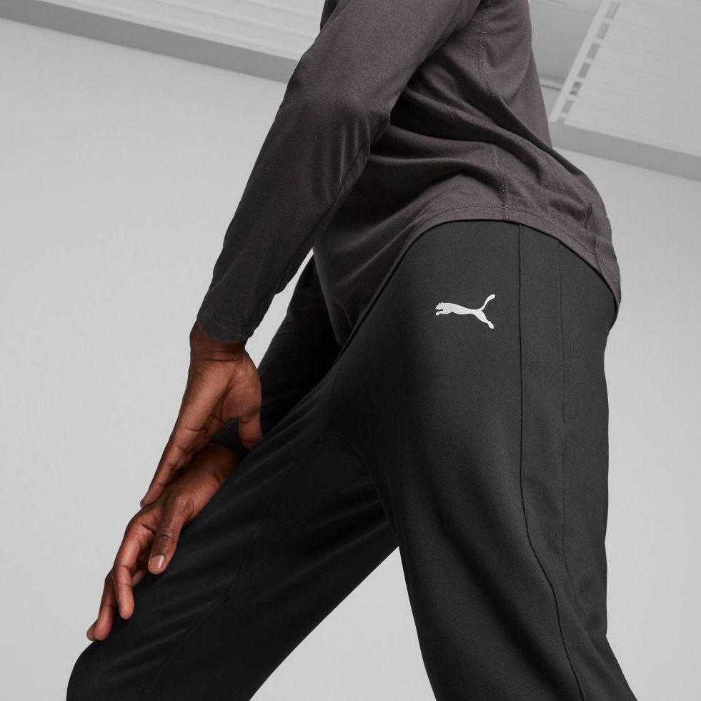 Puma Run Cloudspun Tapered Pant Solid Color Casual Mid-Rise Knitted Sports Pants Men pants Black 524614-01