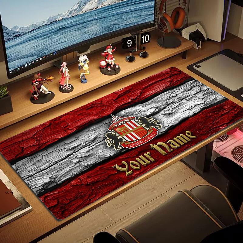 Sunderland A.F Custom Name Large Size Mouse Pad Large Gaming Table Cushion Non-slip Laptop Tablet Big Mousepad XXL Mat Mini PC Playmat With Lock Edge