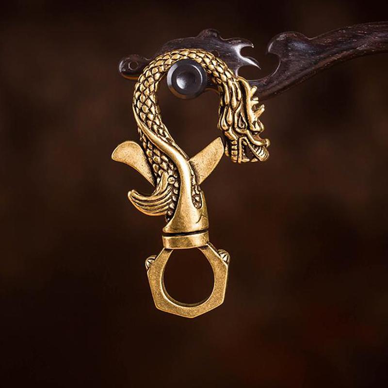 Figurine cu dragon de cupru de epocă Ornamente mici, retro, alamă, animale, lanțuri de chei pentru mașini, artizanat, decorațiuni pentru birou, accesorii