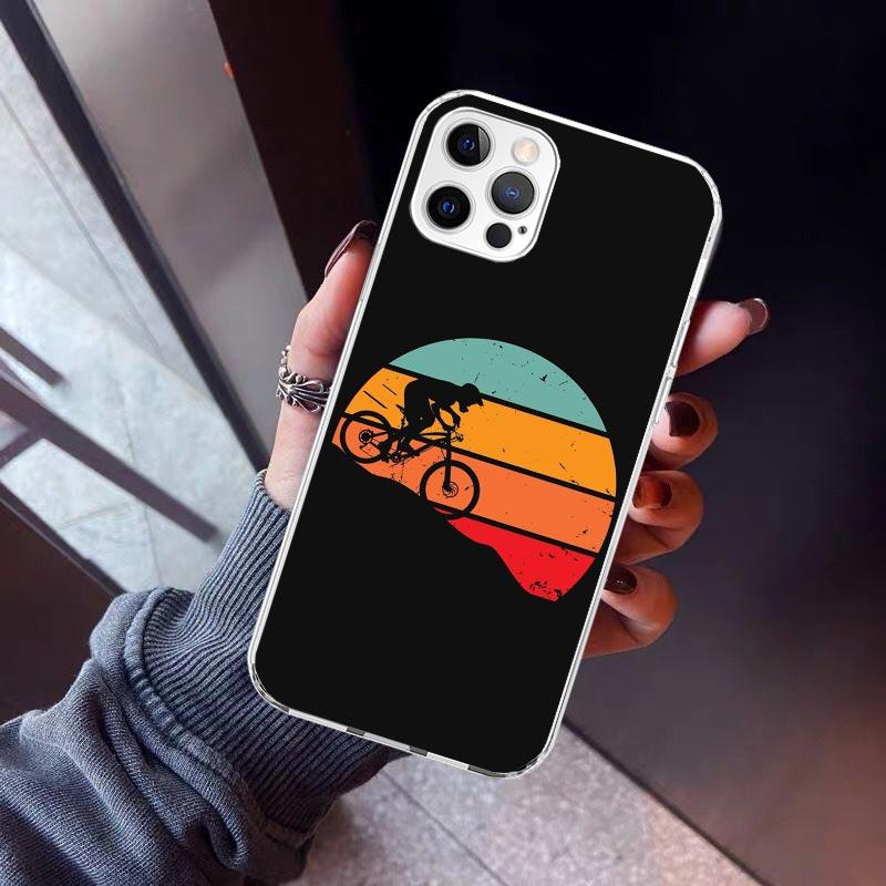 Bicycle Bike Sport Phone Case For iPhone 17 Air 16 15 Pro Max 14 Plus 13 Mini 12 11 Cover 7 8 SE Silicone Shell Print Fundas 17