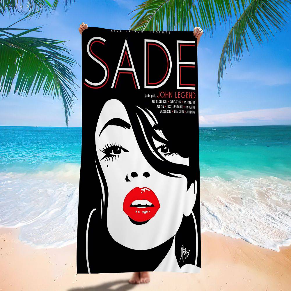 Popular Singer S-sade Microfiber Blanket Quick Drying Beach Towels Oversized Printing Super Absorbent Pool Towel Blanket
