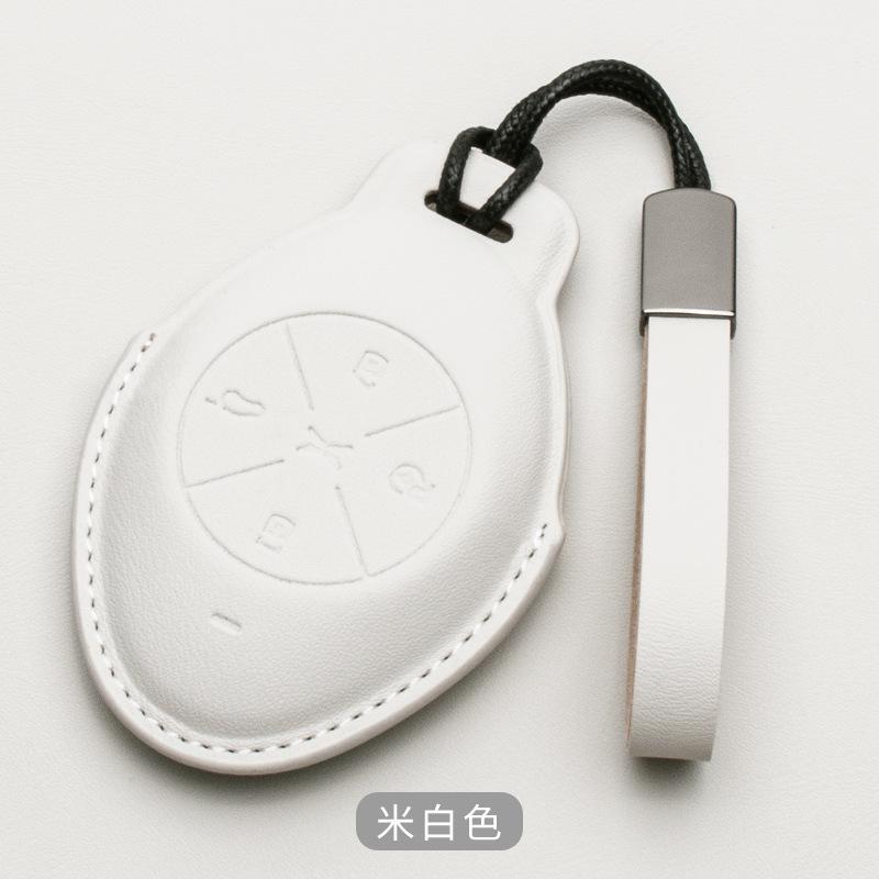 For Xpeng P7 P5 G6 G9 G3i Car Key Case Cover Shell Fob Protector Nappa Leather Protective Keychain Cover Interior Accessories
