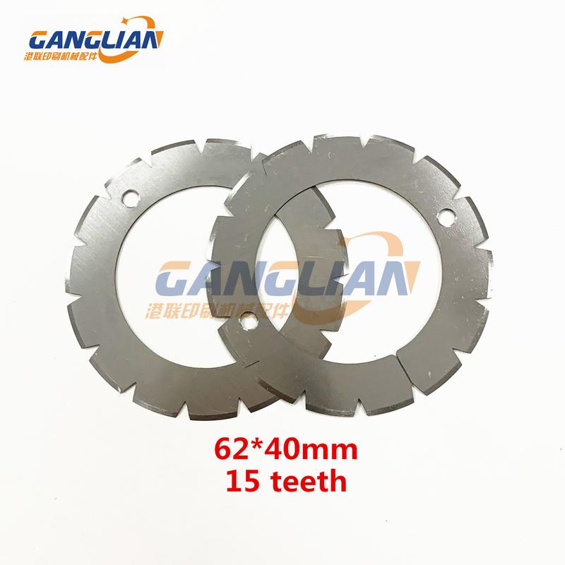 10 Pieces Cutter Blade 62*40 15T Sheet Round Knife For Heidelberg Folding Stahl MBO Creasing Perforating Knife Printing Machine