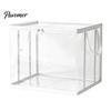 Student Textbooks Organizer Clothes Storage Bag, with Lid And Handles, Large Capacity Dustproof Study Room Organizer, Transparent PVC Container