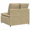 Modular Sofa Center Module with Cushions Grey Green 100 Cm