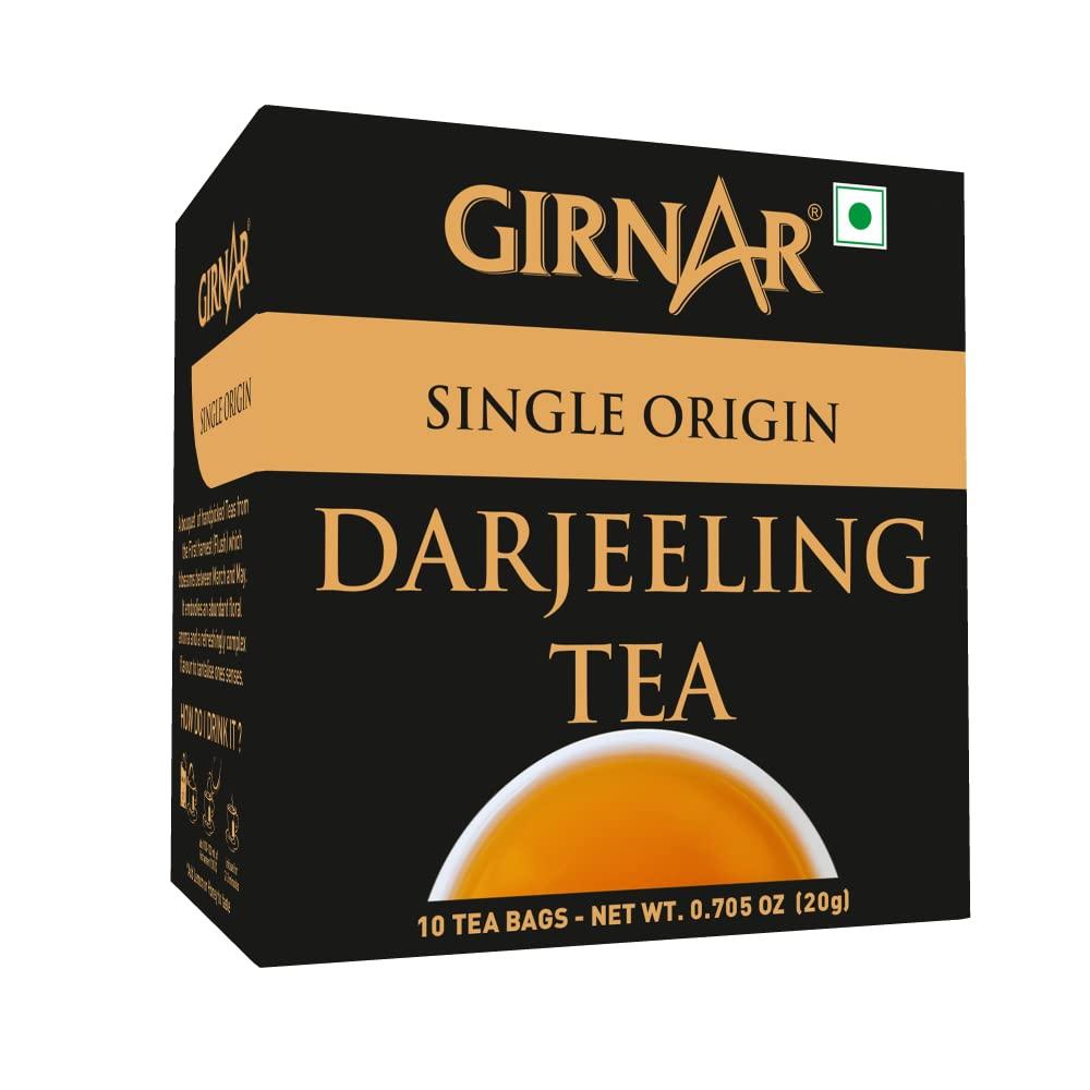 Girnar Darjeeling Tea Single Origin Floral Aroma 10 Tea Bags Refreshing Taste Pack