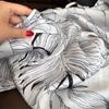 Large Square Scarf Retro Printed Silk Scarf Women's Spring and Summer Thin Simulated Silk Scarf 91 Square Scarf Versatile New Model