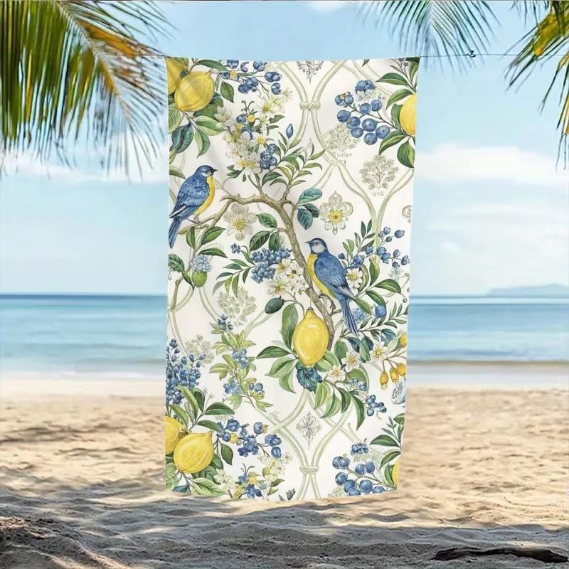 Zomerstrandlaken Citroenprint Sneldrogend Badlaken Buiten Zomer Zwemmen Badlaken Sportlaken