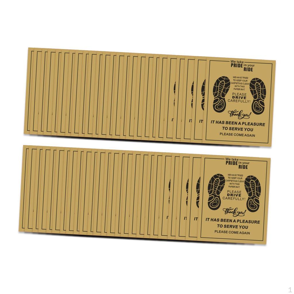 50x Car Paper Floor Mat Vehicle Carpet Protector for SUVs, Trucks, Taxis