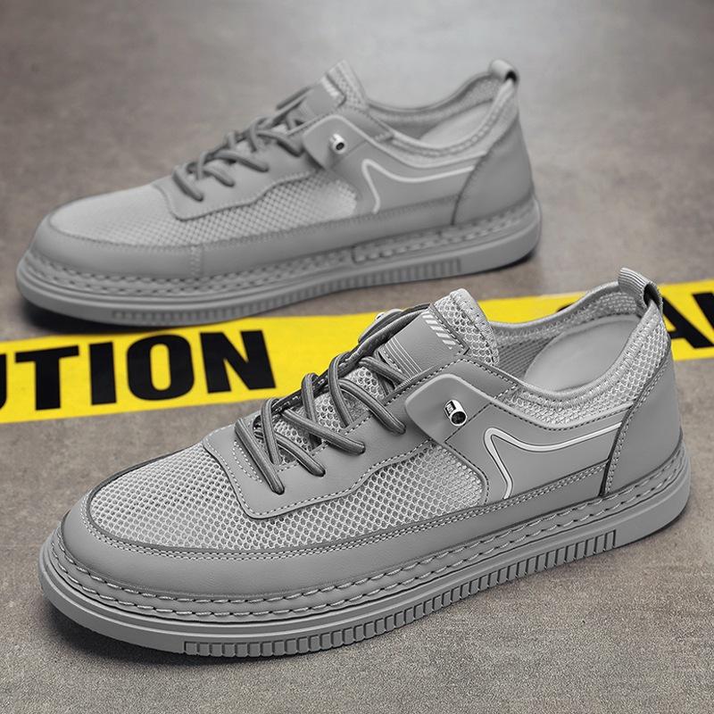 

Men s shoes summer board shoes men s hollow trendy shoes student breathable casual trend mesh shoes men 2025 44