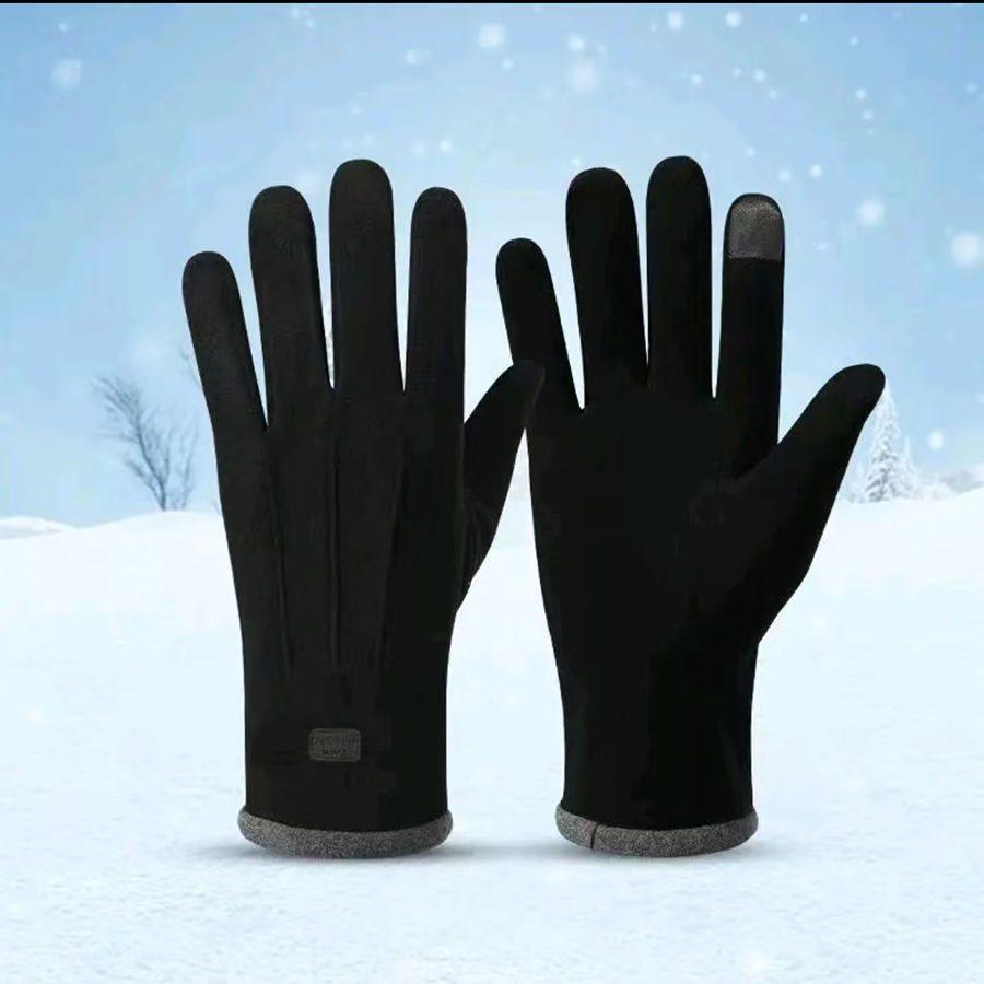 Women's and Men's Touch Screen Windproof Cycling Gloves - Thick, Warm Cotton Wool for Autumn and Winter