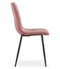 TURIN Chair - Pink Velvet / Black Legs X 2