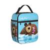 Cute Cartoon M-Masha And Bear Insulated Lunch Bag Leakproof Lunch Container Thermal Bag Tote Lunch Box Food Storage Bags